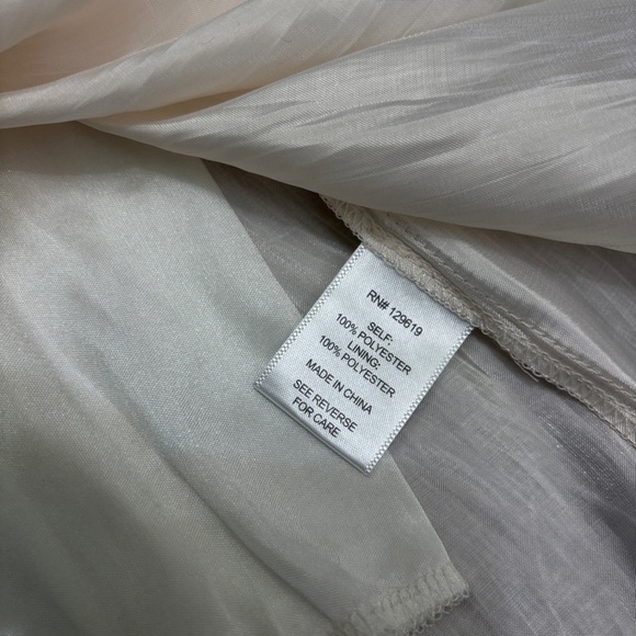 Cream Midi A-Line Skirt for Weddings - Picture 3 of 4